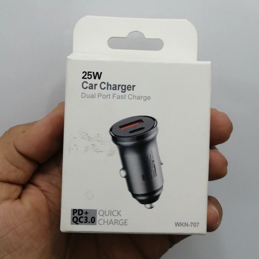 شارژر فندکی WKN-707 | ۲۵ وات PD + QC 3.0
